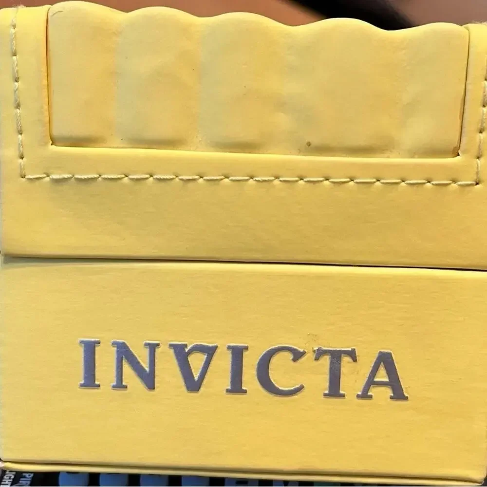 Invicta watch box, yellow